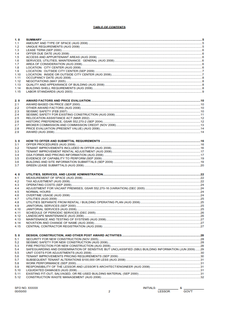 SF O Form – Solicitation for Offers | SF Forms