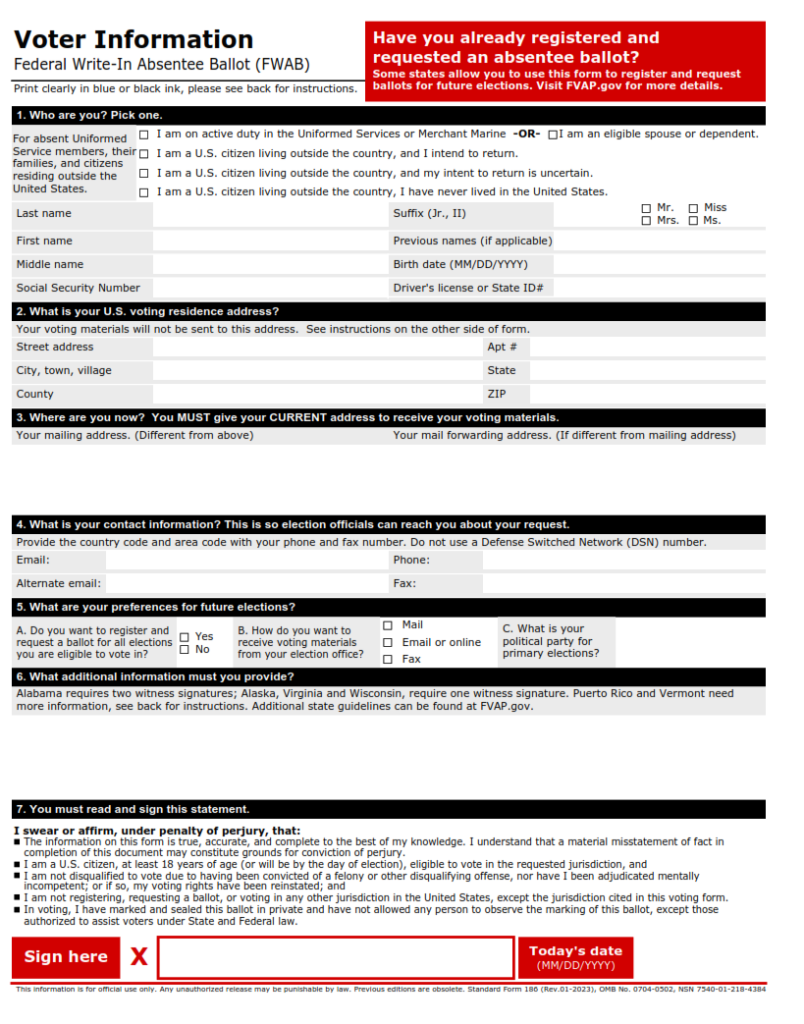SF 186 Form Federal Write In Absentee Ballot FWAB SF Forms sf-186-form-federal-write-in-absentee-ballot-fwab-sf-forms