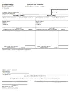 SF 1081 Form – Voucher and Schedule of Withdrawals and Credits | SF Forms