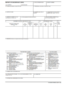 Sf 3102 Form.pdf SF 364 Form – Report of Discrepancy (ROD) | SF Forms
