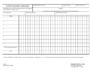 SF 702 Form – Security Container Check Sheet | SF Forms